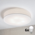 Brilagi - LED stropné svietidlo SIRIJA 6xE27/15W/230V pr. 80 cm biele
