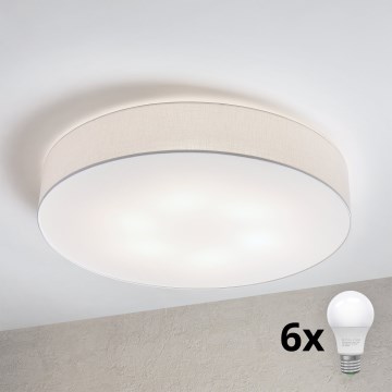 Brilagi - LED stropné svietidlo SIRIJA 6xE27/15W/230V pr. 80 cm biele