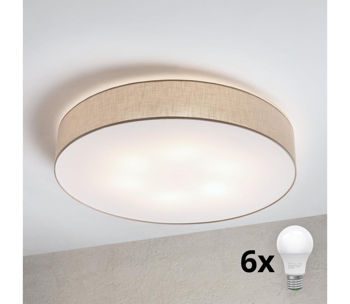 Brilagi - LED stropné svietidlo SIRIJA 6xE27/15W/230V priemer 80 cm béžové 8590828019480