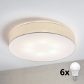 Brilagi - LED stropné svietidlo SIRIJA 6xE27/15W/230V, priemer 80 cm, krémové