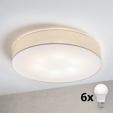 Brilagi - LED stropné svietidlo SIRIJA 6xE27/15W/230V, priemer 80 cm, krémové
