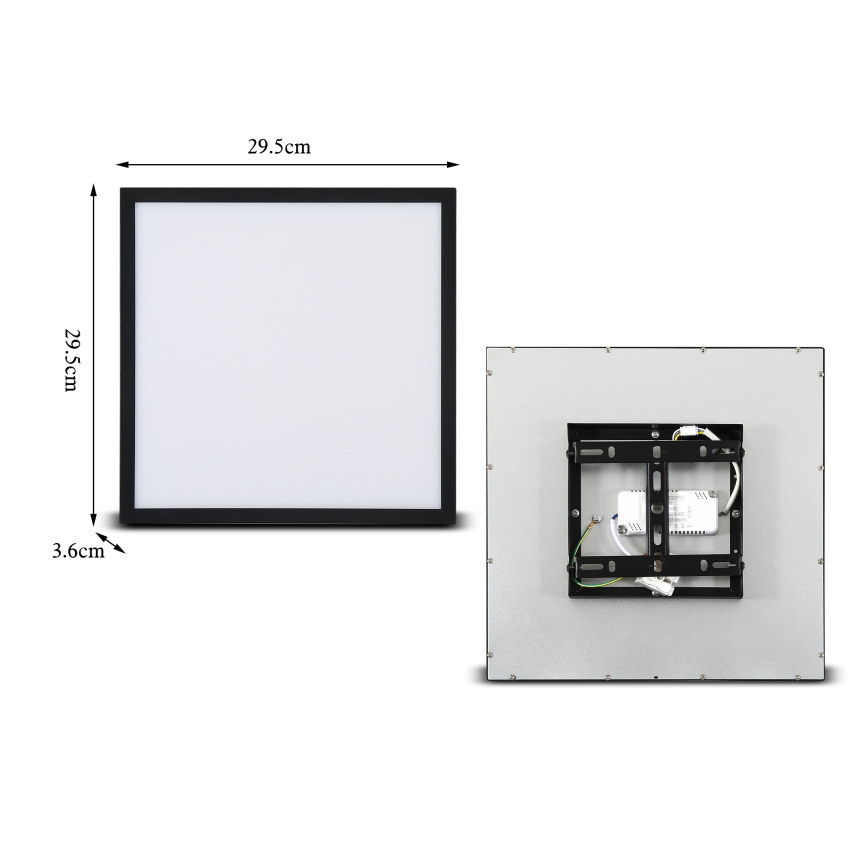 Brilagi - LED Stropné svietidlo SLIMFRAME LED/25W/230V 30x30 cm čierna
