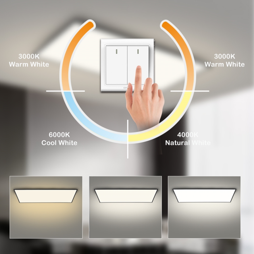 Brilagi - LED stropné svietidlo SLIMFRAME LED/80W/230V 120x60 cm 3000/4000/6000K čierne
