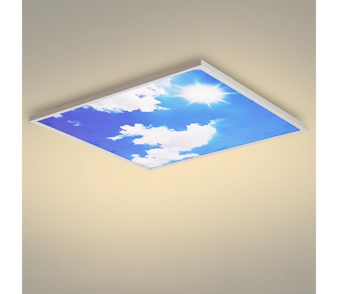 Brilagi - LED Stropné svietidlo SLIMFRAME SKY LED/58W/230V 60x60 cm strieborná/modrá BRI497
