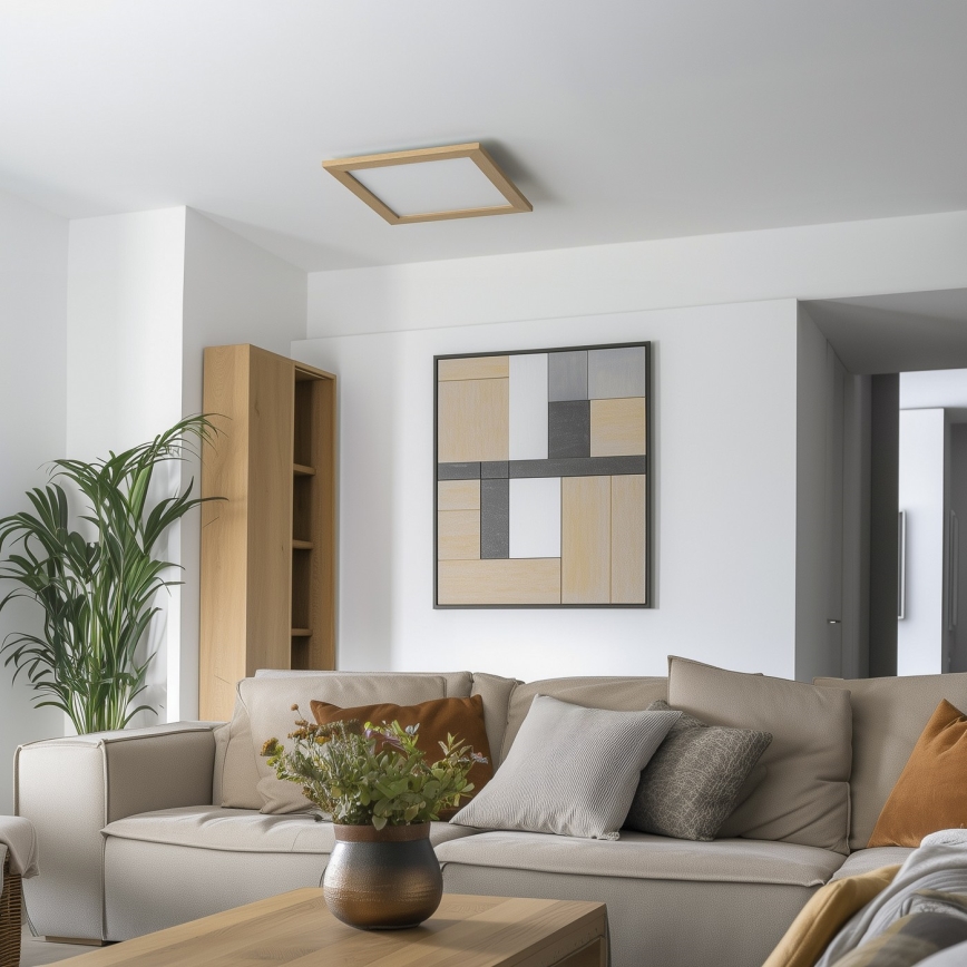 Brilagi - LED Stropné svietidlo SLIMFRAME WOOD LED/36W/230V 49,5x49,5 cm hnedá