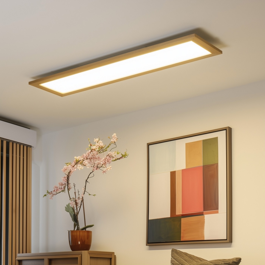 Brilagi - LED Stropné svietidlo SLIMFRAME WOOD LED/58W/230V 124x34 cm hnedá