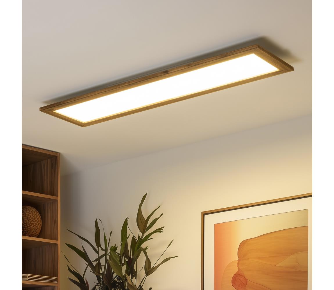 Brilagi - LED Stropné svietidlo SLIMFRAME WOOD LED/58W/230V 124x34 cm hnedá BG1546+EG99434