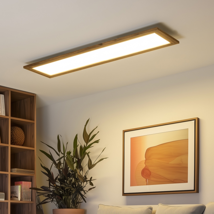 Brilagi - LED Stropné svietidlo SLIMFRAME WOOD LED/58W/230V 124x34 cm hnedá