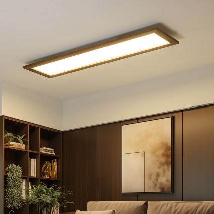 Brilagi - LED Stropné svietidlo SLIMFRAME WOOD LED/58W/230V 124x34 cm tmavohnedá