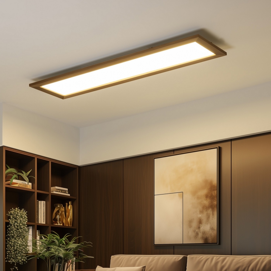 Brilagi - LED Stropné svietidlo SLIMFRAME WOOD LED/58W/230V 124x34 cm tmavohnedá
