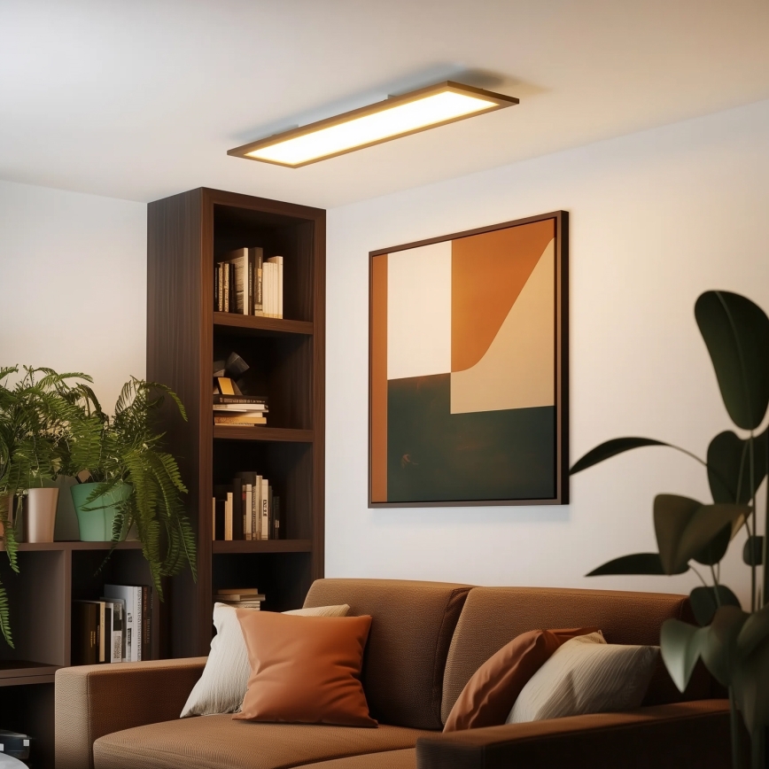 Brilagi - LED Stropné svietidlo SLIMFRAME WOOD LED/58W/230V 124x34 cm tmavohnedá