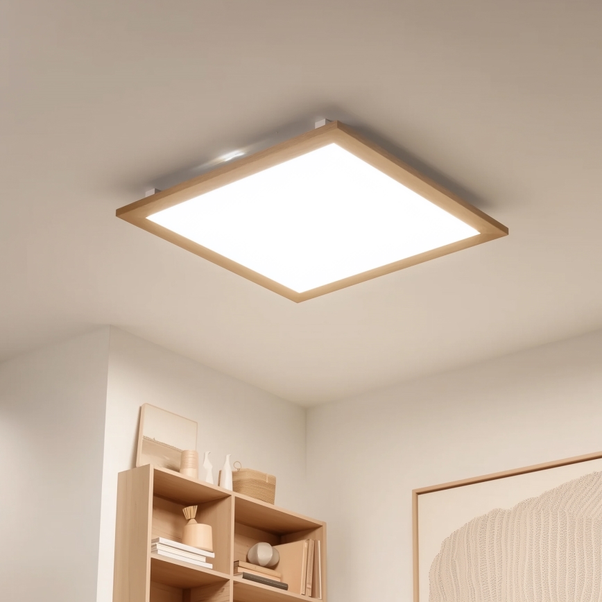Brilagi - LED Stropné svietidlo SLIMFRAME WOOD LED/58W/230V 64x64 cm hnedá