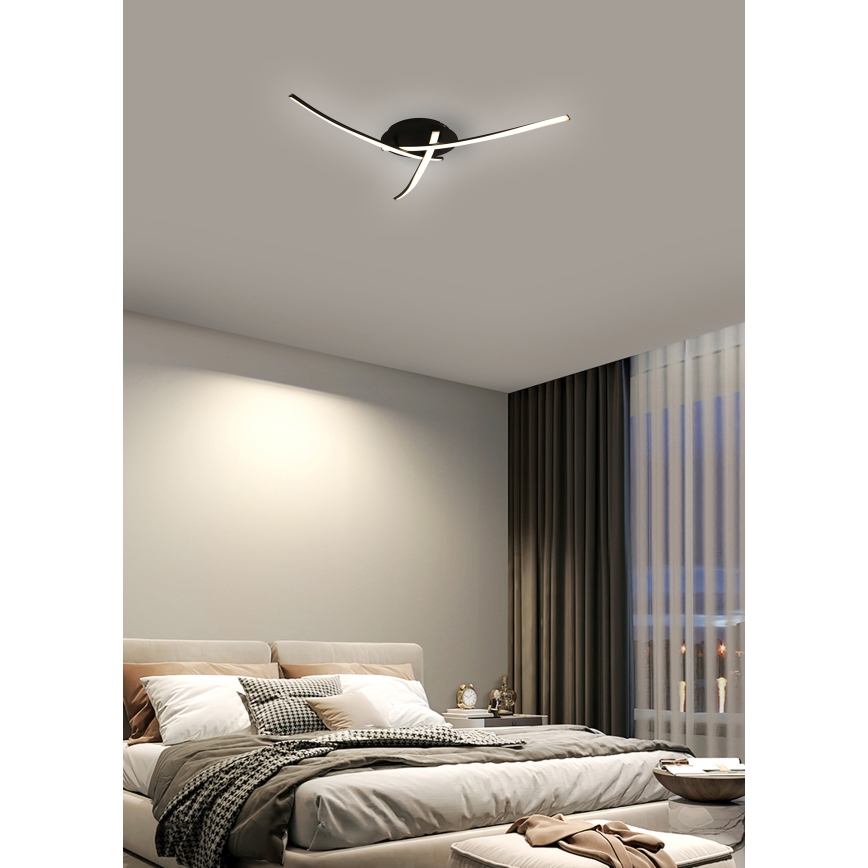 Brilagi - LED stropné svietidlo STRIPES LED/24W/230V priemer 64 cm čierna