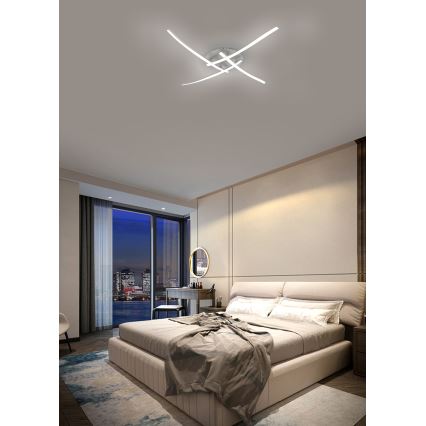 Brilagi - LED stropné svietidlo STRIPES LED/32W/230V 60x60 cm strieborné