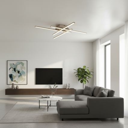 Brilagi - LED stropné svietidlo STRIPES LED/37W/230V 68x68 cm strieborné