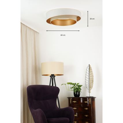 Brilagi - LED Stropné svietidlo VEGAS SHINE LED/24W/230V pr. 60 cm béžová/krémová