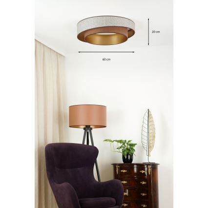 Brilagi - LED Stropné svietidlo VEGAS SHINE LED/24W/230V pr. 60 cm hnedá