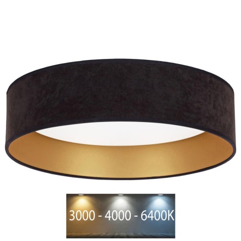 Brilagi - LED Stropné svietidlo VELVET LED/24W/230V pr. 40 cm 3000/4000/6400K čierna/zlatá