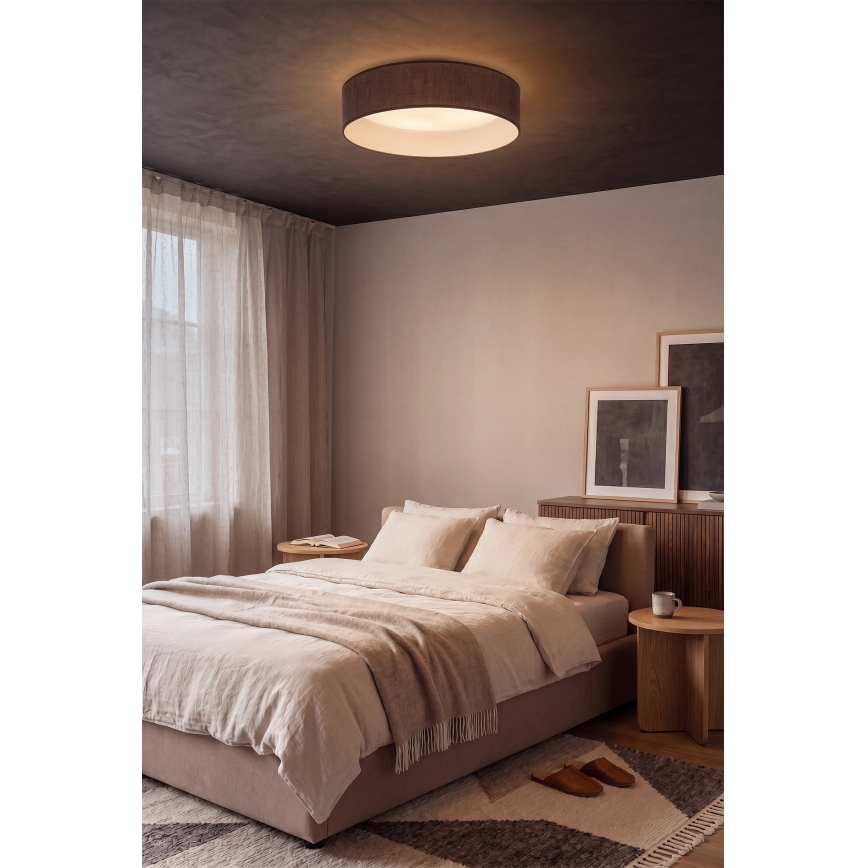 Brilagi - LED stropné svietidlo VELVET SIMPLE, LED 24 W, 230 V, 3000 K, priemer 45 cm, hnedé