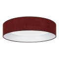 Brilagi - LED Stropné svietidlo VELVET SIMPLE LED/24W/230V 3000K pr. 45 cm vínové