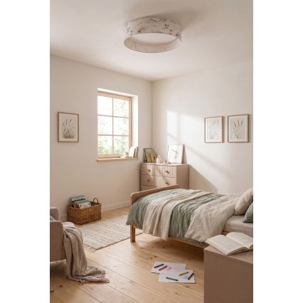 Brilagi - LED stropné svietidlo VELVET SIMPLE LED/36W/230V 3000K pr. 55 cm biela/kvety