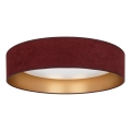 Brilagi - LED stropné svietidlo VELVET SIMPLE LED/36W/230V 3000K pr. 55 cm bordová/zlatá