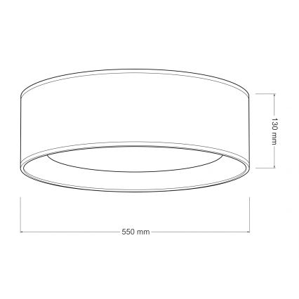 Brilagi - LED stropné svietidlo VELVET SIMPLE LED/36W/230V 3000K, priemer 55 cm, hnedé