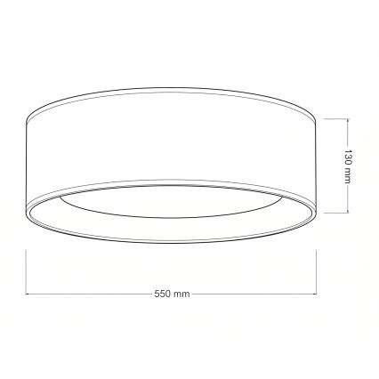 Brilagi - LED stropné svietidlo VELVET SIMPLE LED/36W/230V 3000K priemer 55 cm modrá