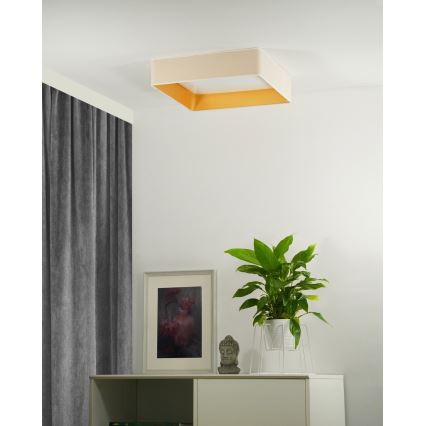 Brilagi - LED stropné svietidlo VELVET SQUARE LED/24W/230V 43x43 cm krémové