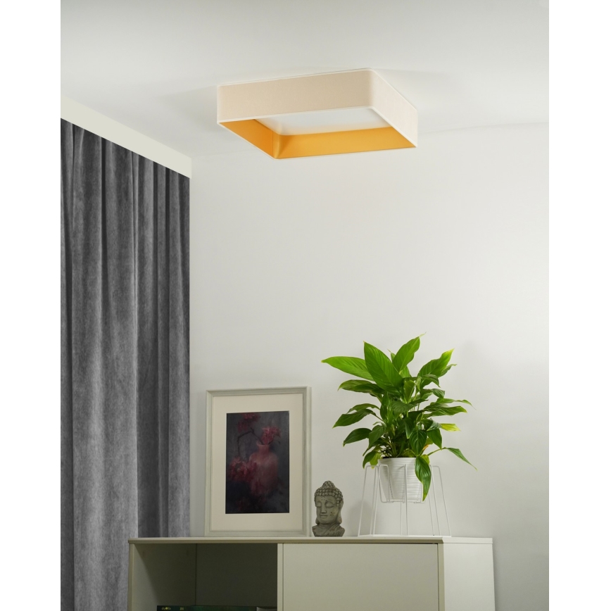 Brilagi - LED stropné svietidlo VELVET SQUARE LED/24W/230V 43x43 cm krémové