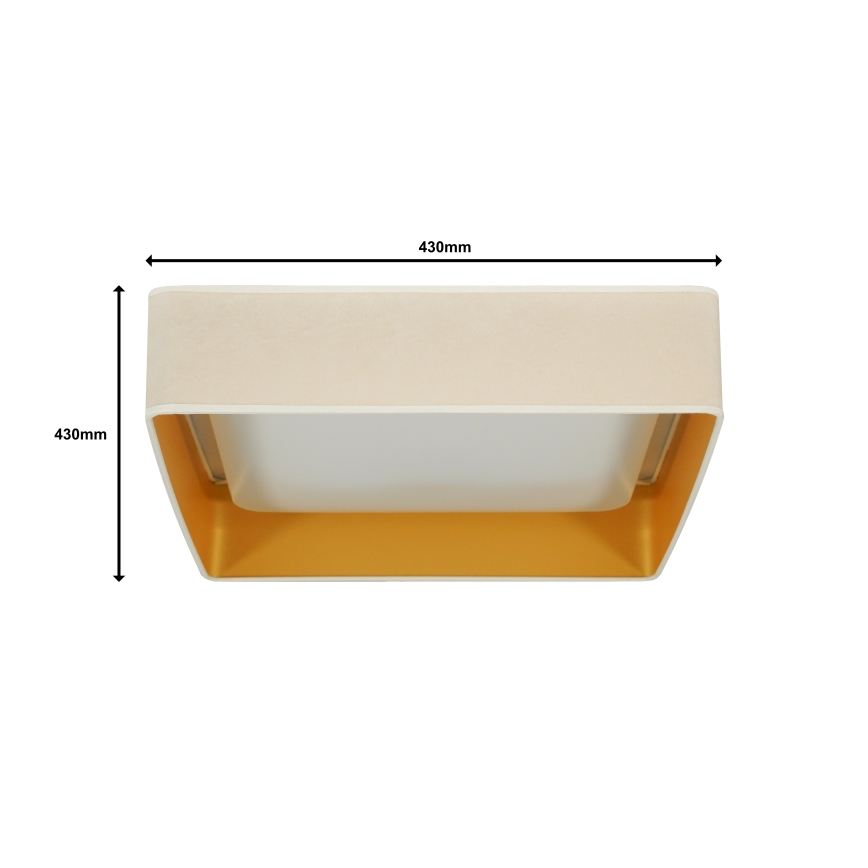 Brilagi - LED stropné svietidlo VELVET SQUARE LED/24W/230V 43x43 cm krémové
