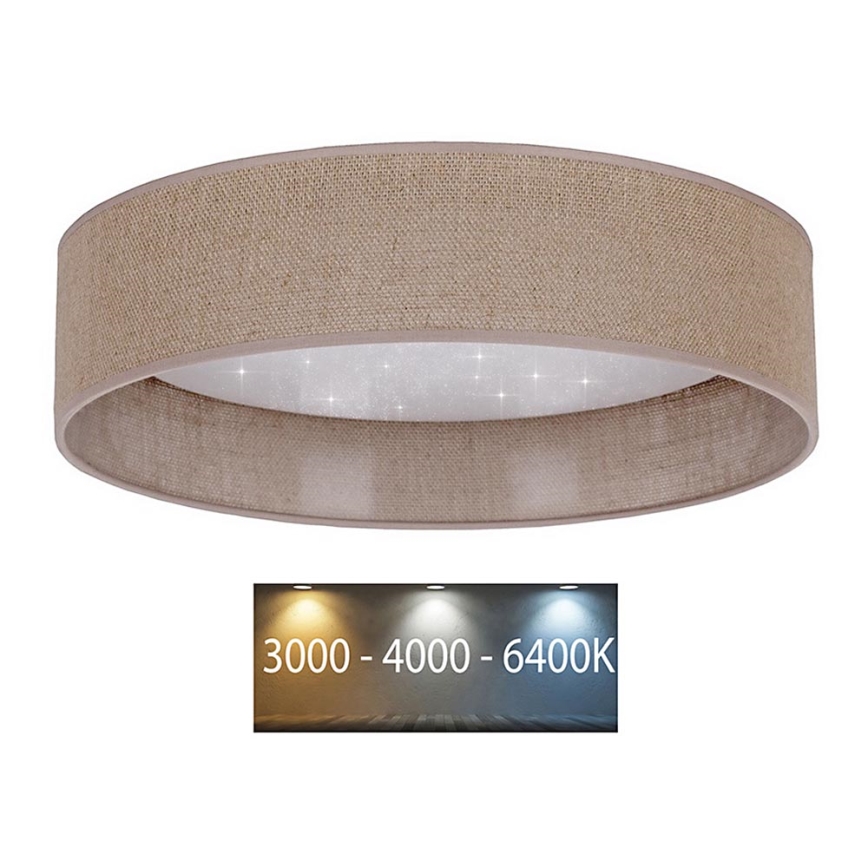 Brilagi - LED Stropné svietidlo VELVET STAR LED/24W/230V pr. 40 cm 3000K/4000K/6400K hnedá