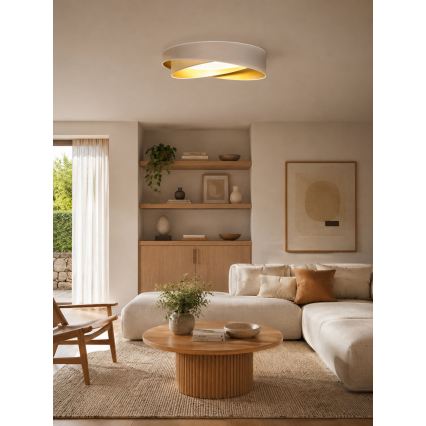 BRILAGI - LED Stropné svietidlo VELVET TWIST LED/24W/230V 4000K priemer 55 cm biela/zlatá