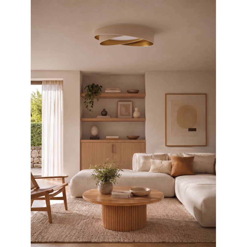 BRILAGI - LED Stropné svietidlo VELVET TWIST LED/24W/230V 4000K priemer 55 cm biela/zlatá