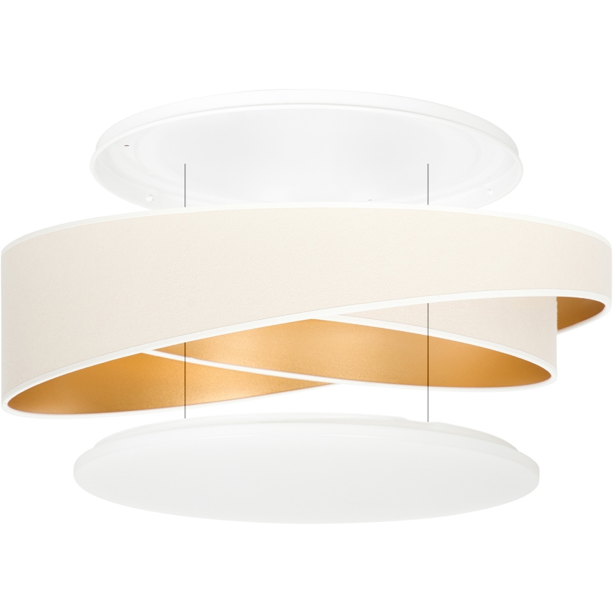 BRILAGI - LED Stropné svietidlo VELVET TWIST LED/24W/230V 4000K priemer 55 cm biela/zlatá