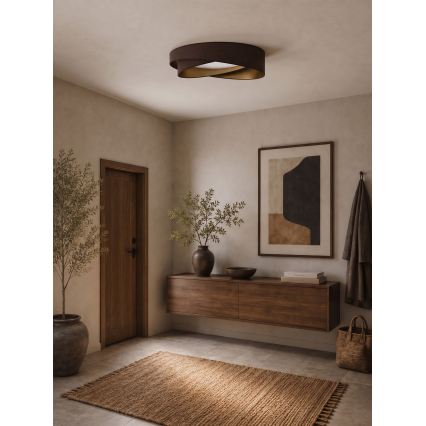 BRILAGI - LED Stropné svietidlo VELVET TWIST LED/24W/230V 4000K pr. 55 cm hnedá/zlatá
