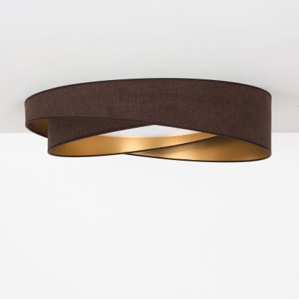 BRILAGI - LED Stropné svietidlo VELVET TWIST LED/24W/230V 4000K pr. 55 cm hnedá/zlatá