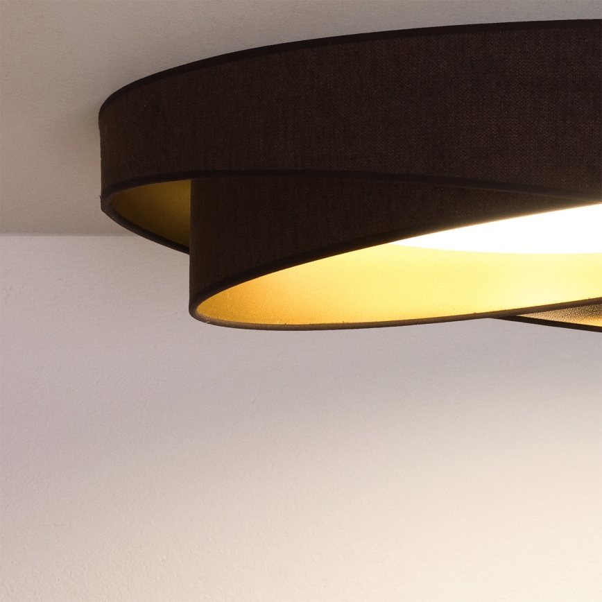 BRILAGI - LED Stropné svietidlo VELVET TWIST LED/24W/230V 4000K pr. 55 cm hnedá/zlatá