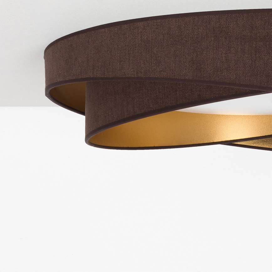BRILAGI - LED Stropné svietidlo VELVET TWIST LED/24W/230V 4000K pr. 55 cm hnedá/zlatá
