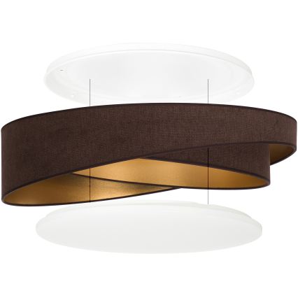 BRILAGI - LED Stropné svietidlo VELVET TWIST LED/24W/230V 4000K pr. 55 cm hnedá/zlatá