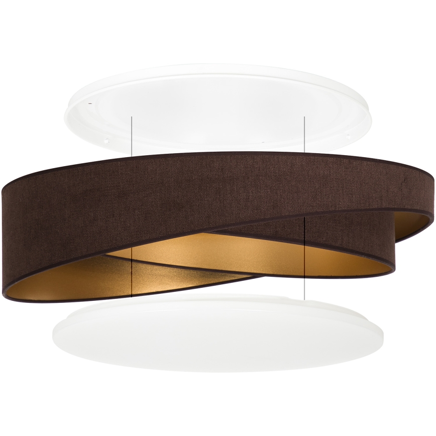 BRILAGI - LED Stropné svietidlo VELVET TWIST LED/24W/230V 4000K pr. 55 cm hnedá/zlatá