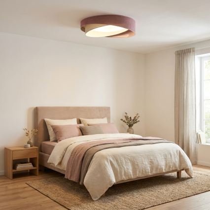 BRILAGI - LED Stropné svietidlo VELVET TWIST LED/24W/230V 4000K pr. 55 cm ružová/krémová