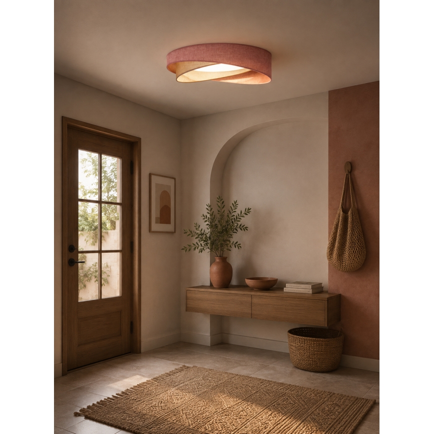 BRILAGI - LED Stropné svietidlo VELVET TWIST LED/24W/230V 4000K pr. 55 cm ružová/krémová