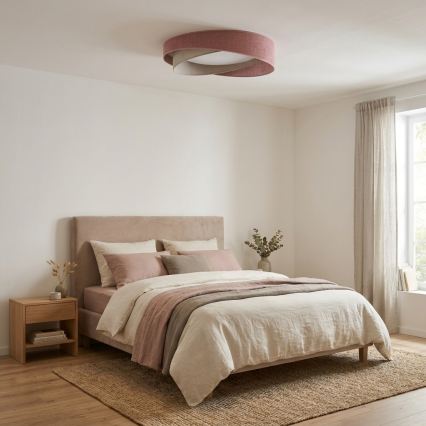 BRILAGI - LED Stropné svietidlo VELVET TWIST LED/24W/230V 4000K pr. 55 cm ružová/krémová
