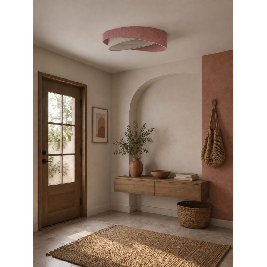 BRILAGI - LED Stropné svietidlo VELVET TWIST LED/24W/230V 4000K pr. 55 cm ružová/krémová