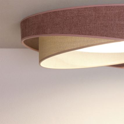 BRILAGI - LED Stropné svietidlo VELVET TWIST LED/24W/230V 4000K pr. 55 cm ružová/krémová