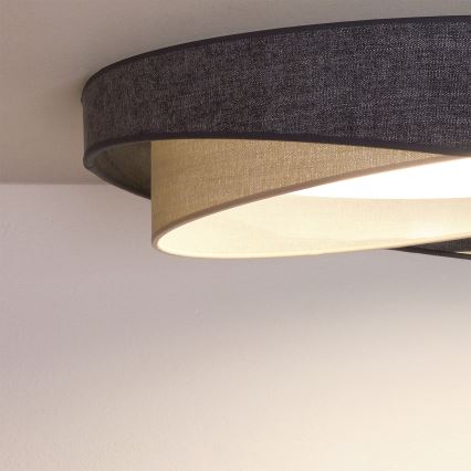 BRILAGI - LED stropné svietidlo VELVET TWIST LED/24W/230V 4000K pr. 55 cm sivá/krémová
