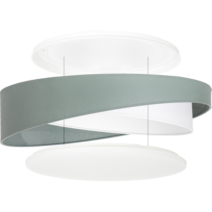 BRILAGI - LED Stropné svietidlo VELVET TWIST LED/24W/230V 4000K pr. 55 cm zelená/biela