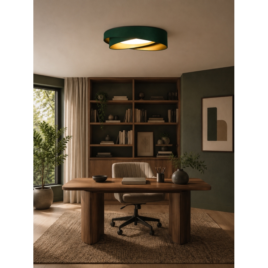 BRILAGI - LED Stropné svietidlo VELVET TWIST LED/24W/230V 4000K pr. 55 cm zelená/zlatá