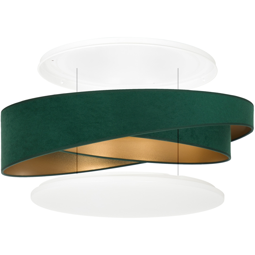 BRILAGI - LED Stropné svietidlo VELVET TWIST LED/24W/230V 4000K pr. 55 cm zelená/zlatá